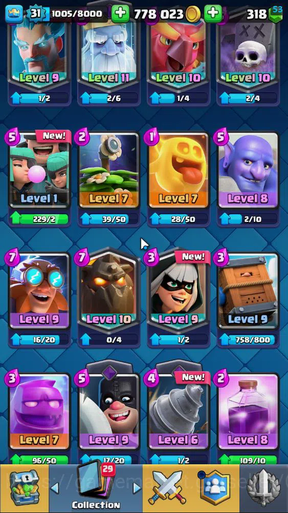 Clash Royale Accounts Lv 31|Trophy 6759|KTL 11|Limited Skin|Card 115| 1 image 11