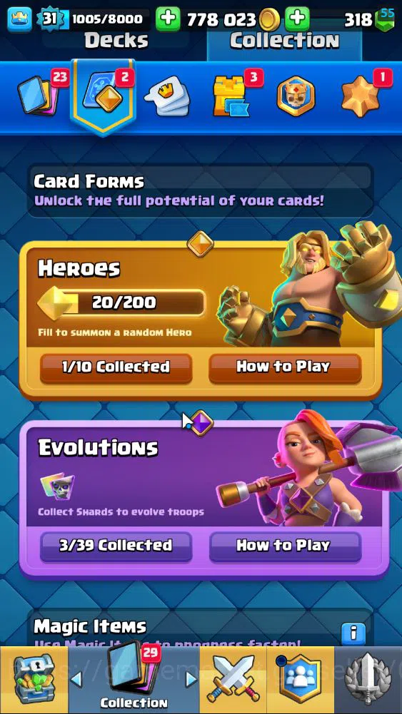 Clash Royale Accounts Lv 31|Trophy 6759|KTL 11|Limited Skin|Card 115| 1 image 5