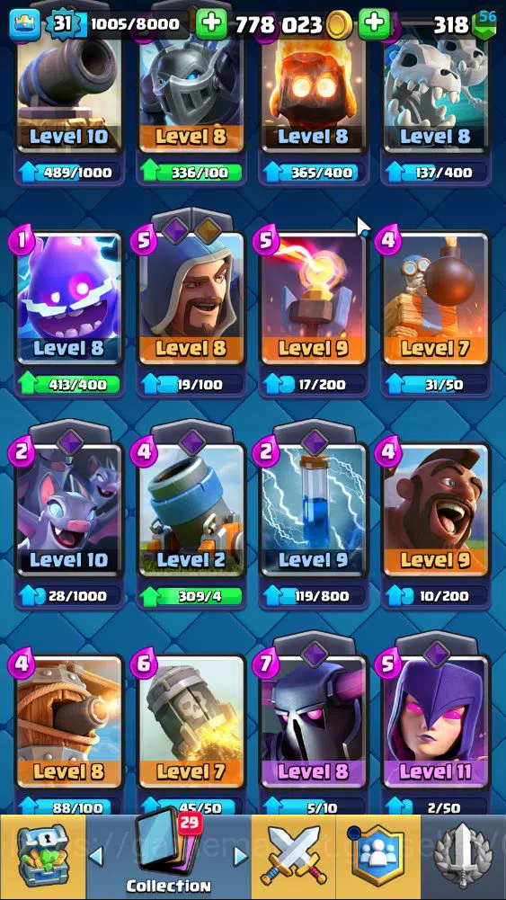 Clash Royale Accounts Lv 31|Trophy 6759|KTL 11|Limited Skin|Card 115| 1 image 7