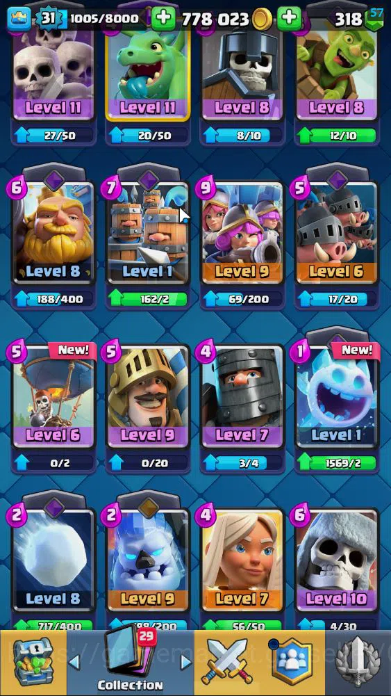 Clash Royale Accounts Lv 31|Trophy 6759|KTL 11|Limited Skin|Card 115| 1 image 8