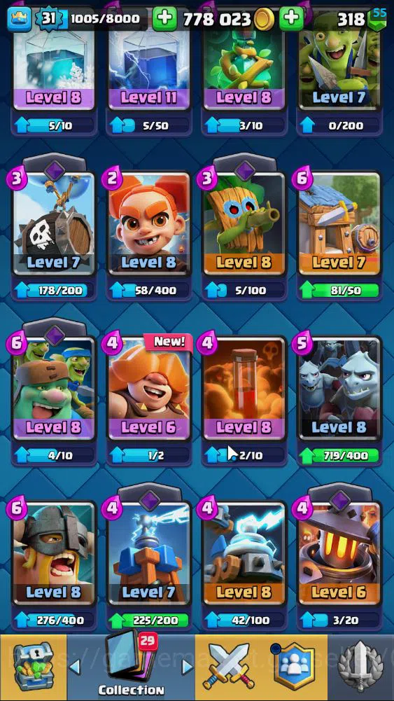 Clash Royale Accounts Lv 31|Trophy 6759|KTL 11|Limited Skin|Card 115| 1 image 9