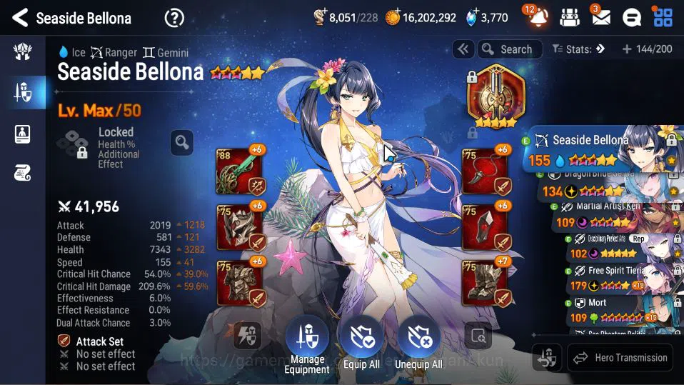 Epic Seven Accounts Mid-Tier Global Unverif|10 ML(DB Senya,SP Politis,Belian,Straze,etc)+SS Belona,Aram,Etc|PoH+BlesON|8K 11