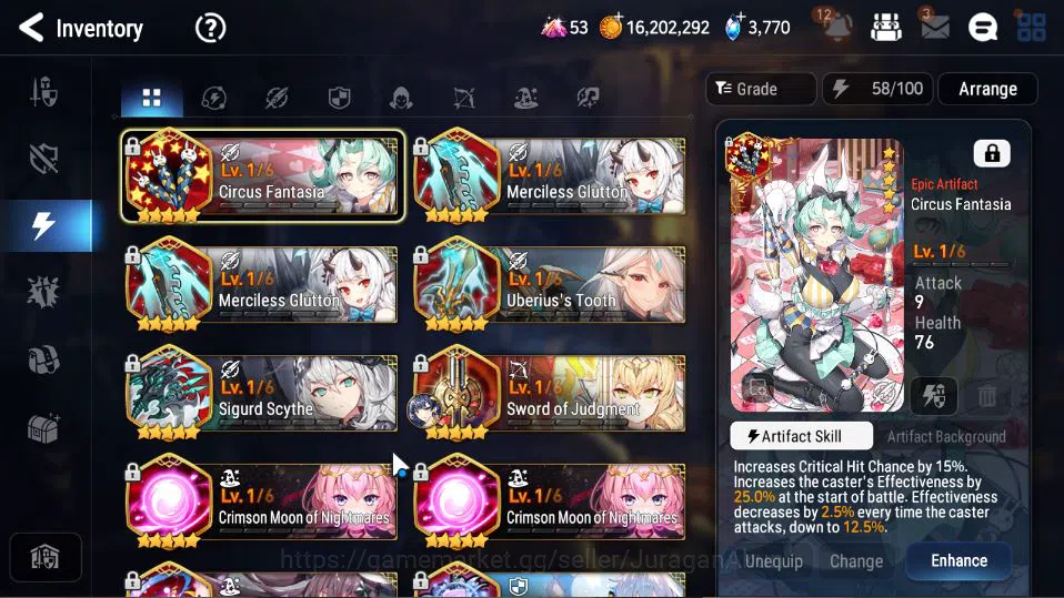 Epic Seven Accounts Mid-Tier Global Unverif|10 ML(DB Senya,SP Politis,Belian,Straze,etc)+SS Belona,Aram,Etc|PoH+BlesON|8K 12