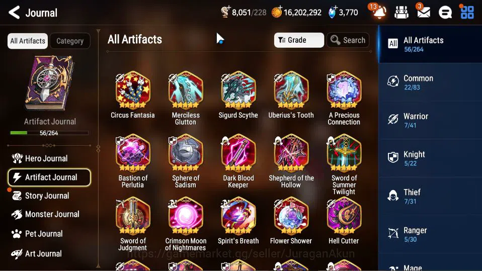Epic Seven Accounts Mid-Tier Global Unverif|10 ML(DB Senya,SP Politis,Belian,Straze,etc)+SS Belona,Aram,Etc|PoH+BlesON|8K 5