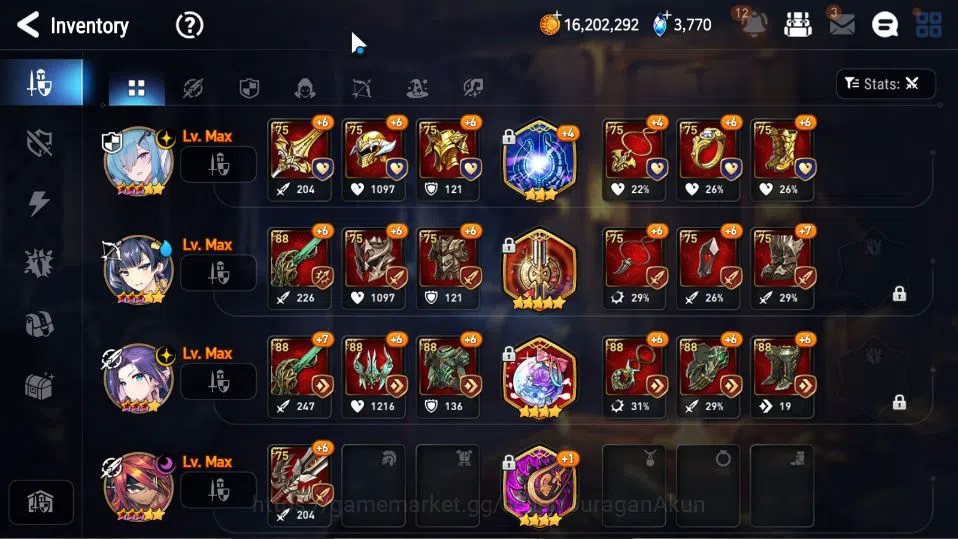 Epic Seven Accounts Mid-Tier Global Unverif|10 ML(DB Senya,SP Politis,Belian,Straze,etc)+SS Belona,Aram,Etc|PoH+BlesON|8K 6