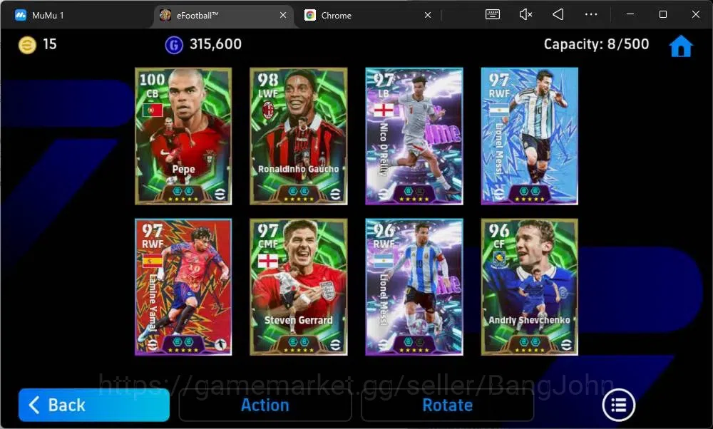 eFootball Accounts Mobile|PW 3135|Epic Pepe,Ronaldinho,Gerrard,Shevch image 3