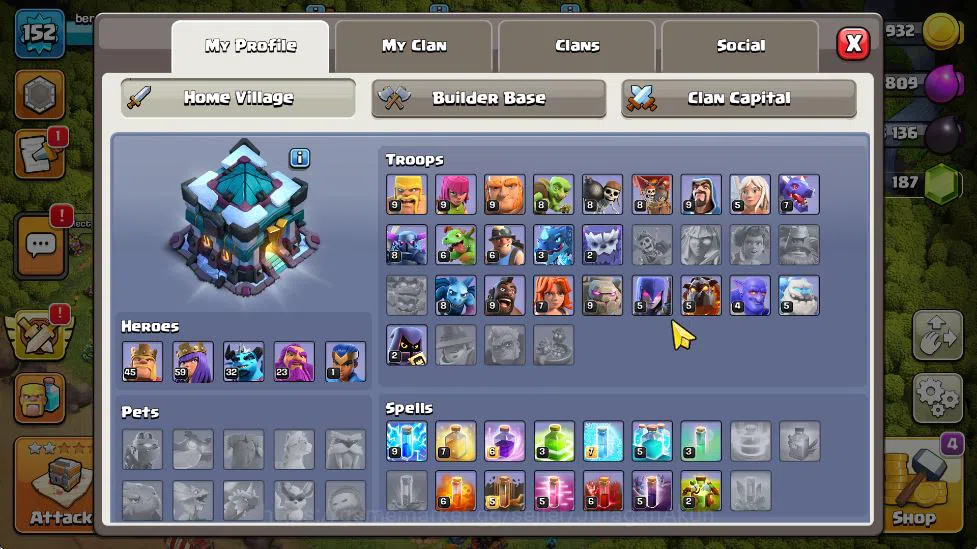 Clash of Clans Accounts TH 13 - BH 9|Limited Skin|LV 152|HH 7|BK 45,AQ 59, image 3