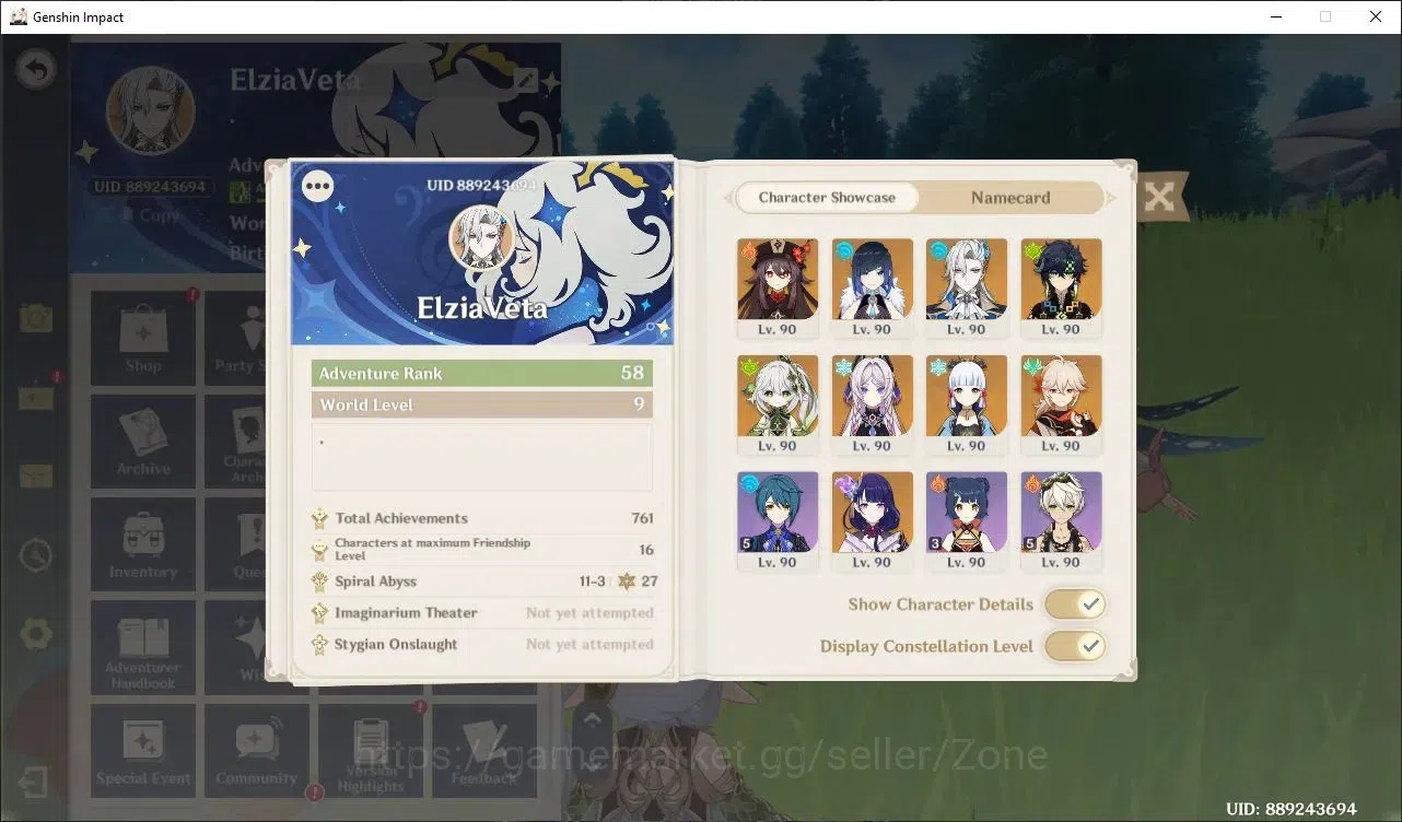 Genshin Impact Accounts Others ASIA|AR 58|8 Limited Char *5||*5 weapon|Neuvillette,Nahida,Shogun,Yelan,Ayaka sign +Kazuha 1