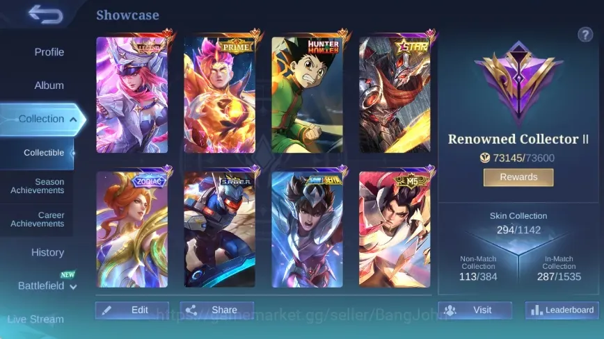 Mobile Legends: Bang Bang Accounts Collector 1