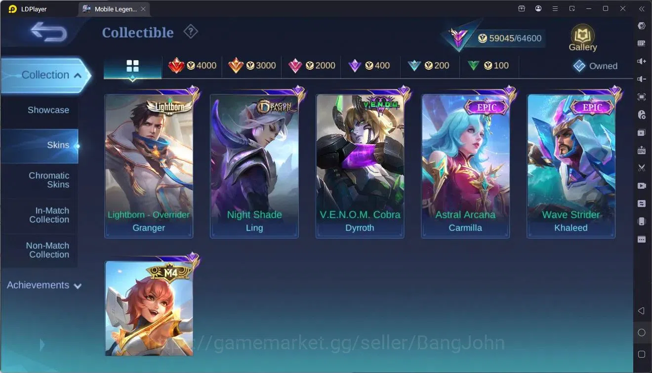 Mobile Legends: Bang Bang Accounts Global|Hero 108|Skin 231|Renowned|KOF Karina|SV Ha image 15