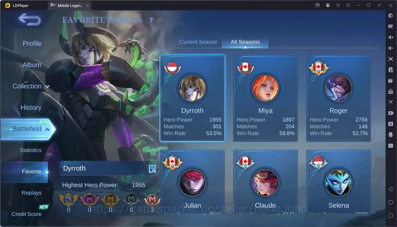 Mobile Legends: Bang Bang Accounts Global|Hero 108|Skin 231|Renowned|KOF Karina|SV Ha image 4