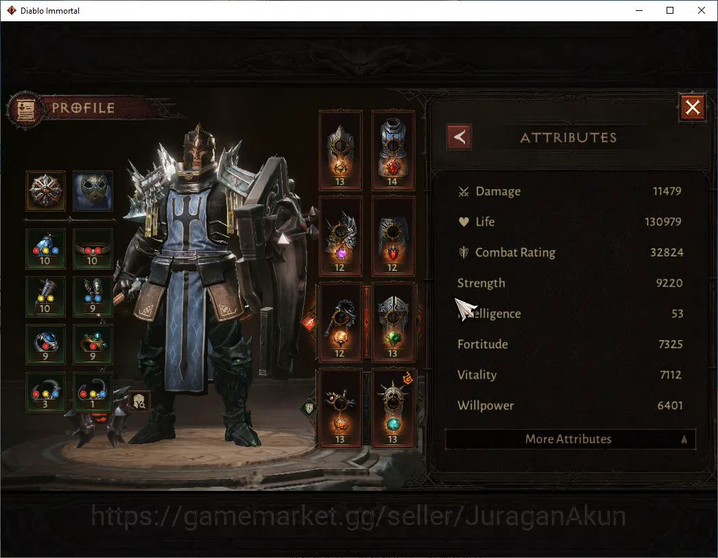 Diablo Immortal Accounts Mid-Tier SEA- Vasilly | Lv60(405) | Crusader |32K CR | Reso 510 | Inferno I | Paragon Maledictor 4