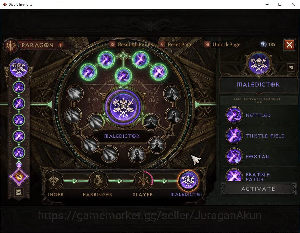 Diablo Immortal Accounts Mid-Tier SEA- Vasilly | Lv60(405) | Crusader |32K CR | Reso 510 | Inferno I | Paragon Maledictor 9