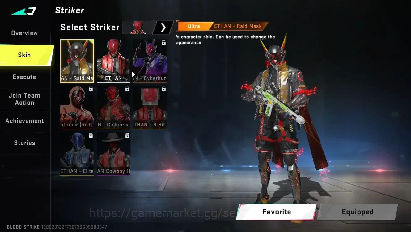 Blood Strike Accounts ASIA|1 ULTRA Striker[ETHAN-Raid Mask]|1 LEGENDARY  image 3