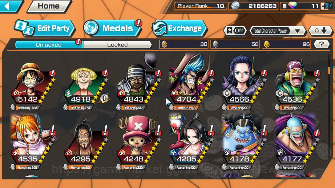 One Piece Bounty Rush Accounts Global |EX 4 | TFE D.Luffy,Black Pirates Kuzan,Gre image 6