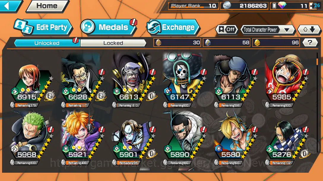 One Piece Bounty Rush Accounts Global |EX 4 | TFE D.Luffy,Black Pirates Kuzan,Gre image 7