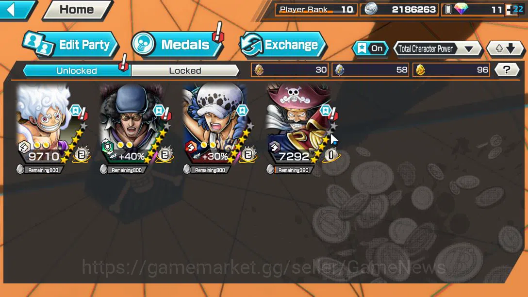 One Piece Bounty Rush Accounts Global |EX 4 | TFE D.Luffy,Black Pirates Kuzan,Gre image 9