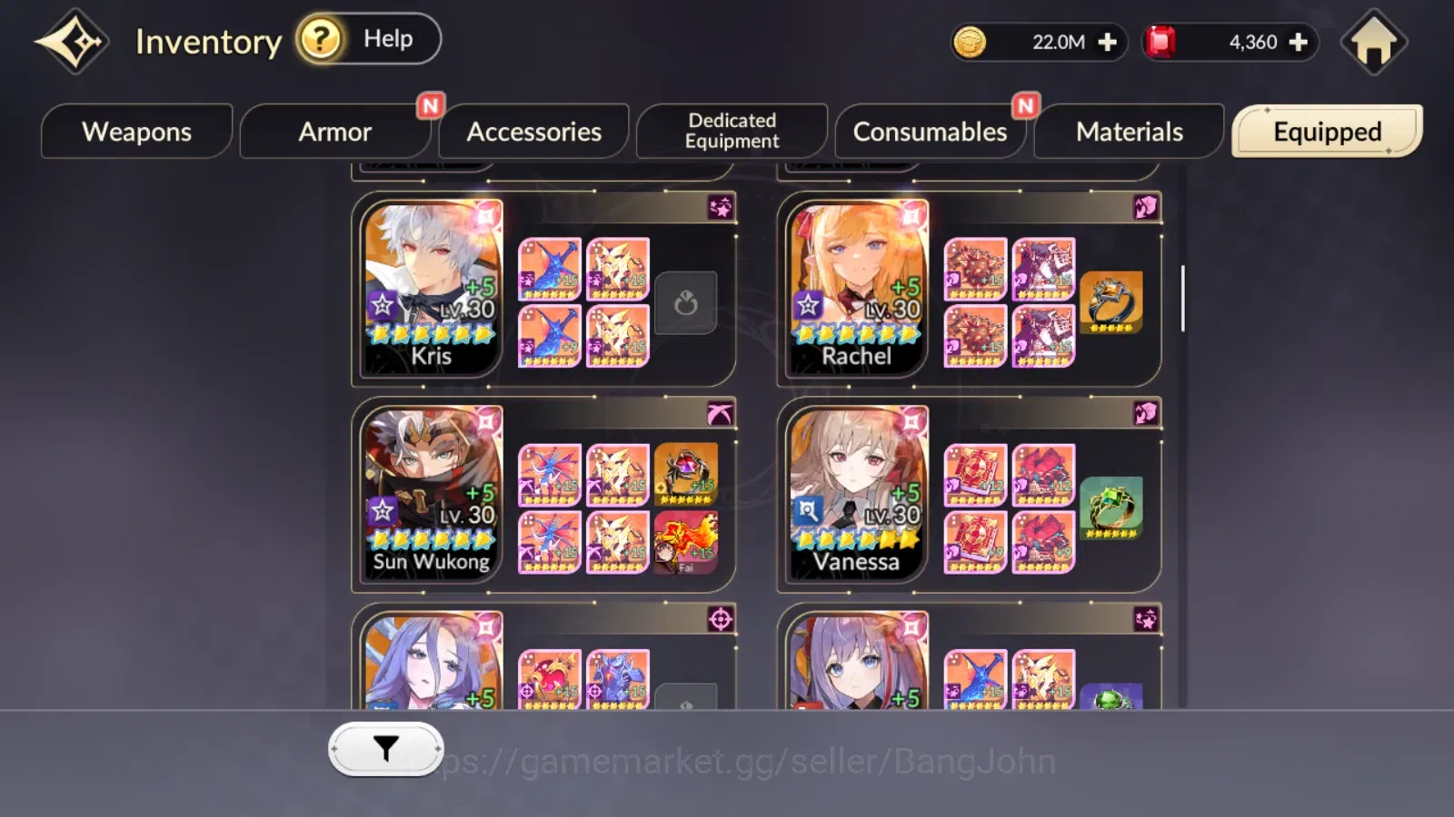 Seven Knights Re:Birth Accounts Global|FullEX7(FaiTC3,RosieTC1,Melia,Juri,Gelidus) image 18