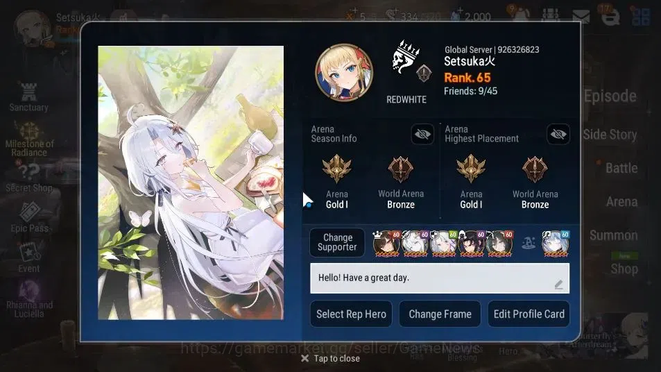 Epic Seven Accounts GLOBAL Unverif|New Era|11 ML(Salome,NM Luna,A Vild image 2