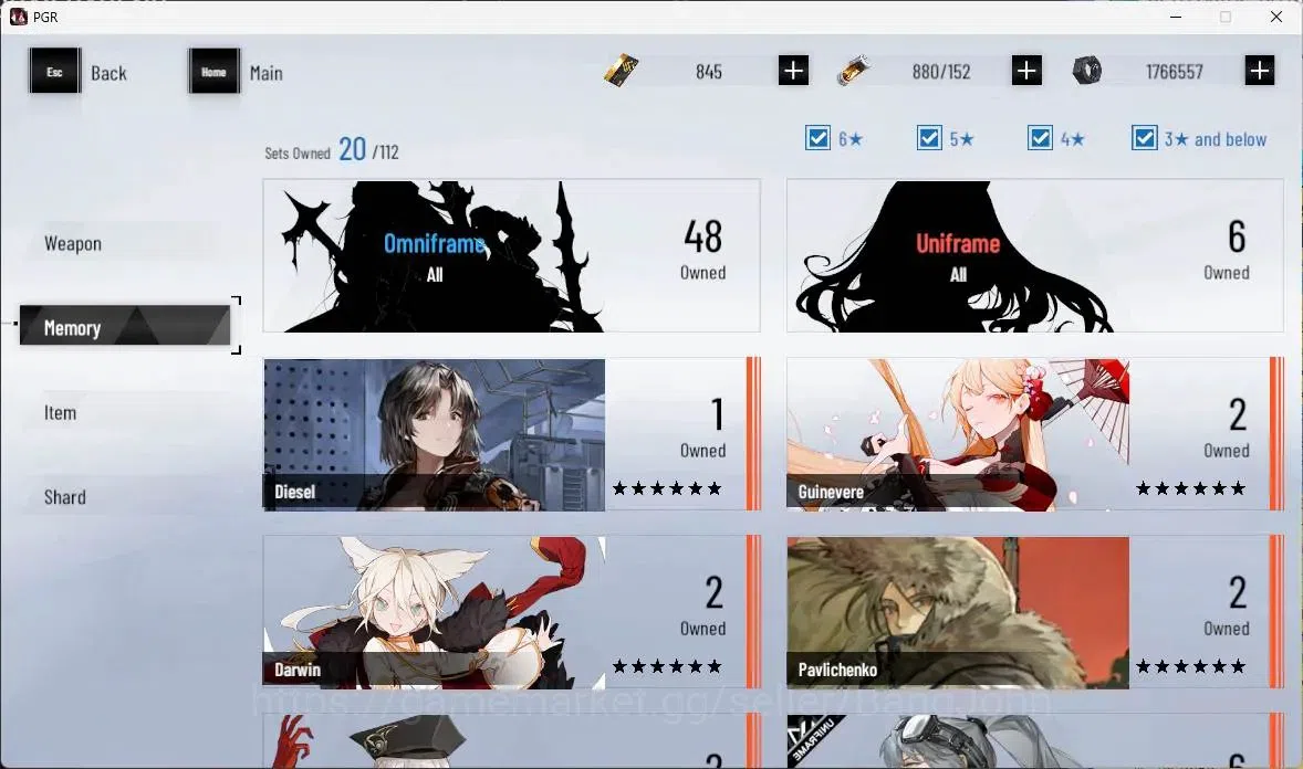 Punishing: Gray Raven Accounts ASIA | Lv.53 |S Lucia CW,SS Lucia IC,SS Jetavie D, image 6