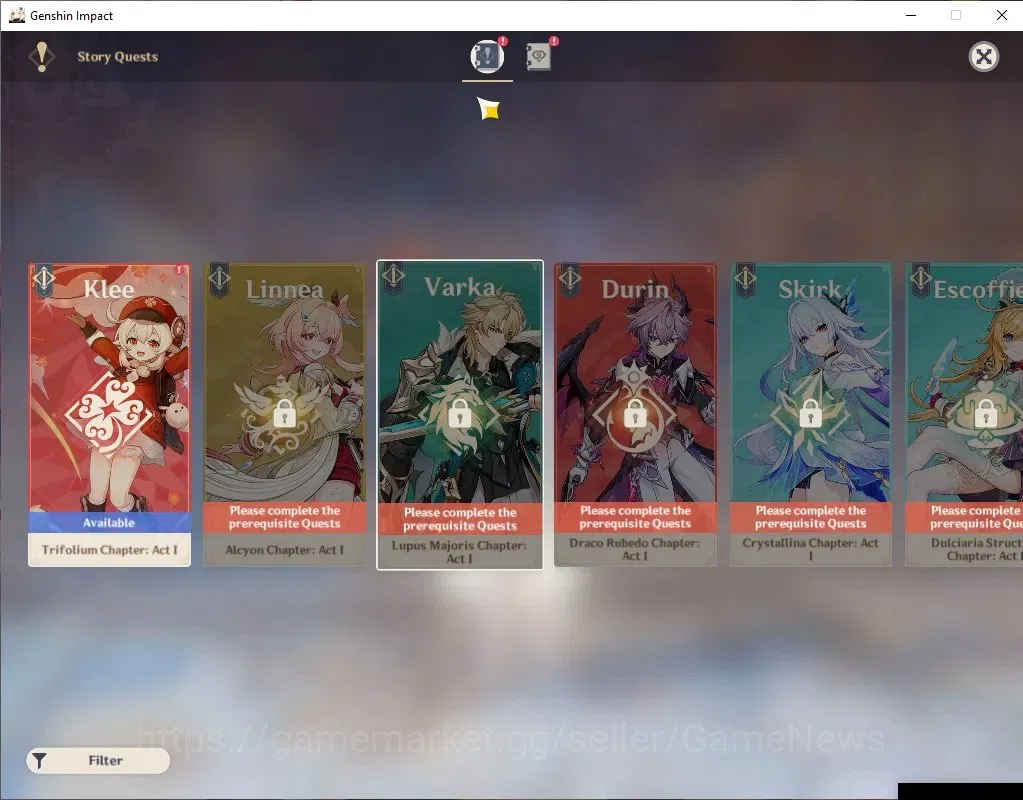 Genshin Impact Accounts ASIA | AR 33 |2 Limited+2(*5Weapon)| Nicole,Zibai  image 15