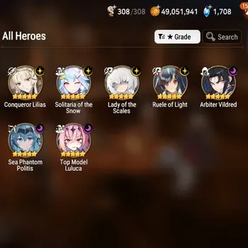 Epic Seven Accounts High-End Global UnVerif|NewEra| 7 ML (LOT Scales,AB Vildred,SP Politis,Ruele of