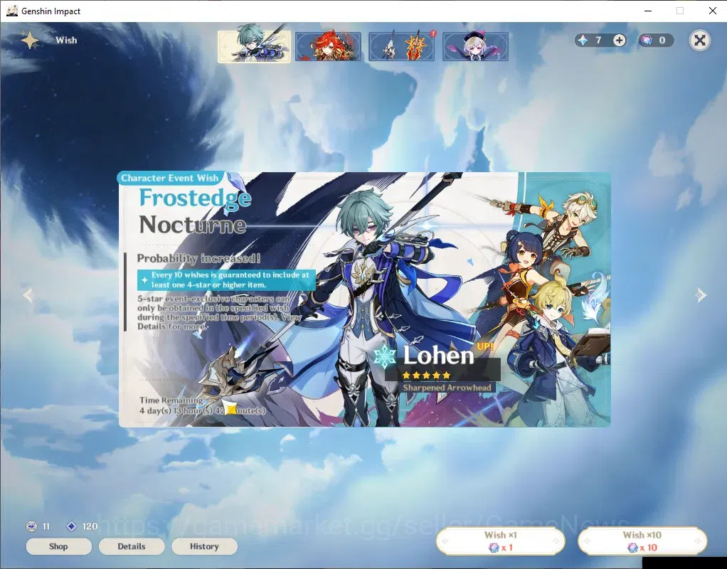 Genshin Impact Accounts ASIA|AR 55|4 Limited + 4(*5 Weapon)|Arlecchino,Kaz image 11