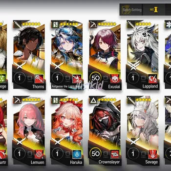 Arknights Accounts Starter ARKNIGHTS GLOBAL STARTER 12*6 , 2 LIMITED WANG,HOSHIGUMA ALTER , PRAMANIX ALTER,HARUKA,LEIZI