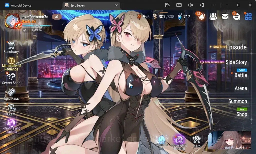 Epic Seven Accounts GLOBAL Unverif|New Era|15 ML(Rhianna and Luciella, image 1