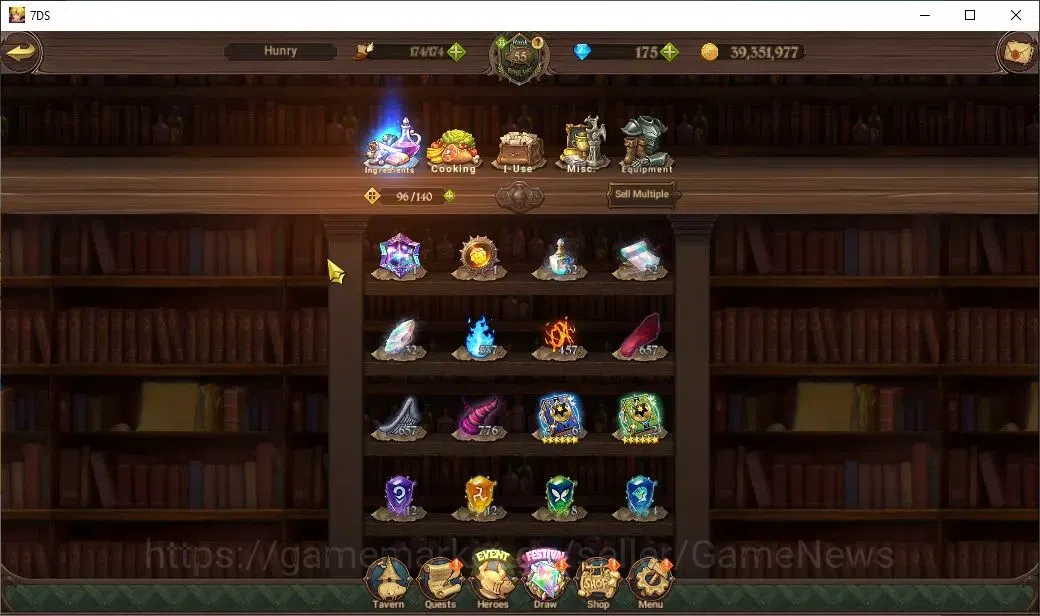 The Seven Deadly Sins: Grand Cross Accounts Endgame Global|1M CC|175 DM|21 LS|3 LR+7 UR|Nemesis 13