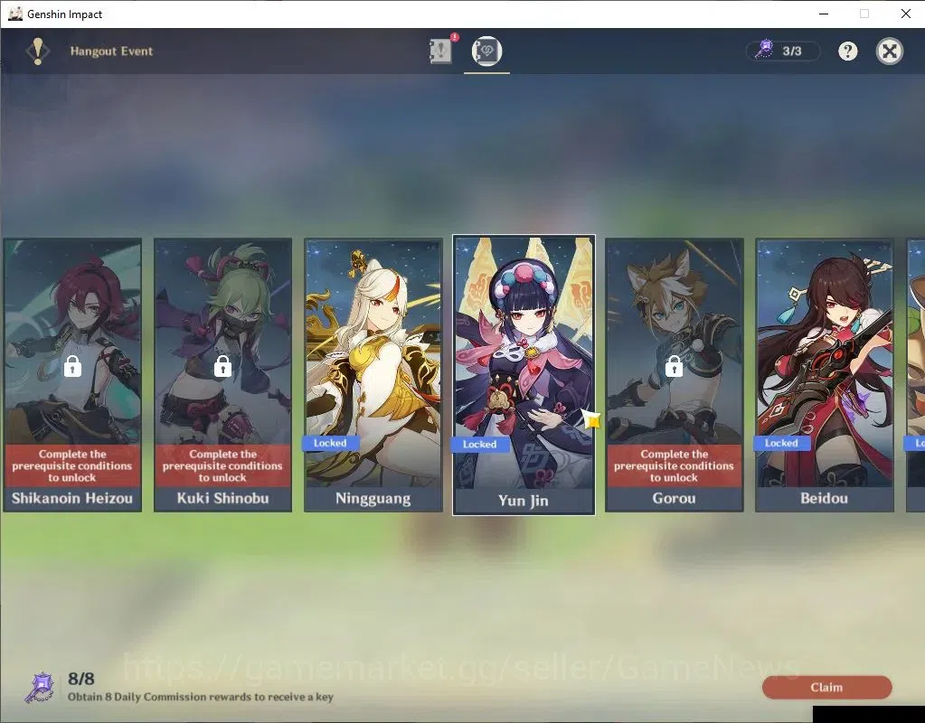 Genshin Impact Accounts ASIA|AR 53|5 Limited+3(*5Weapon)|HutaoC1+Sign,Colu image 14