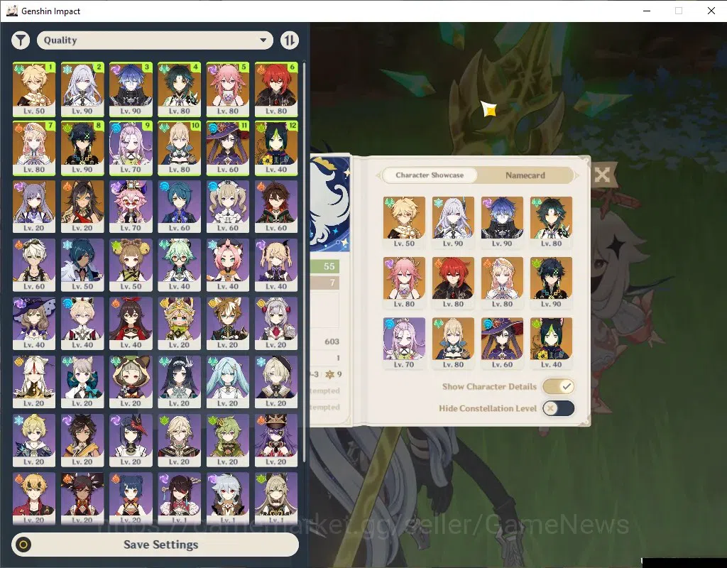 Genshin Impact Accounts Others ASIA|AR 55|6 Limited + 5 (*5 Weapon)|(Skirk,Miko,Xiao)+Sign,Flins,Kinich,Nicole|Male MC|Take 2