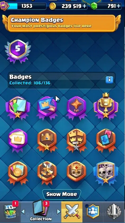 Clash Royale Accounts KTL 15|Trophy 9006|Limited Skin||Card 119|1 Max|2  image 14