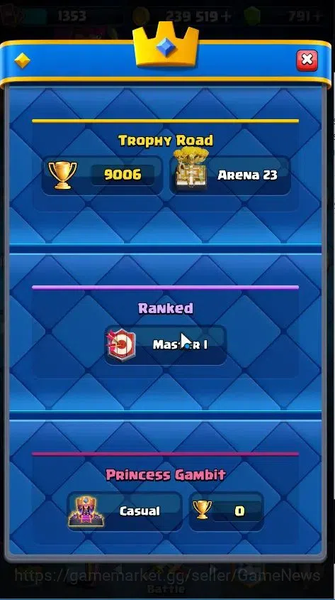 Clash Royale Accounts KTL 15|Trophy 9006|Limited Skin||Card 119|1 Max|2  image 3