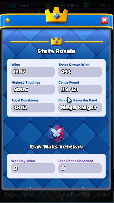 Clash Royale Accounts KTL 15|Trophy 9006|Limited Skin||Card 119|1 Max|2  image 7