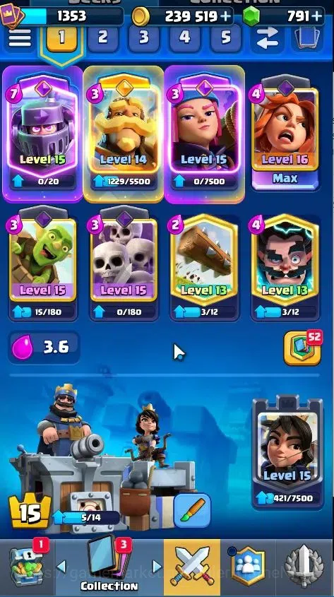 Clash Royale Accounts KTL 15|Trophy 9006|Limited Skin||Card 119|1 Max|2  image 8