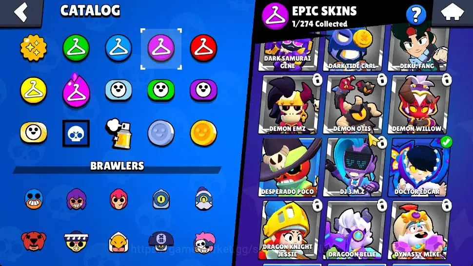 Brawl Stars Accounts 1005 Trophy | 13 Brawlers 2 Max Lv (Shelly,Poco) | 1 Epic Skin [Doctor Edgar] | CN ON | 3950 Bling 850 11