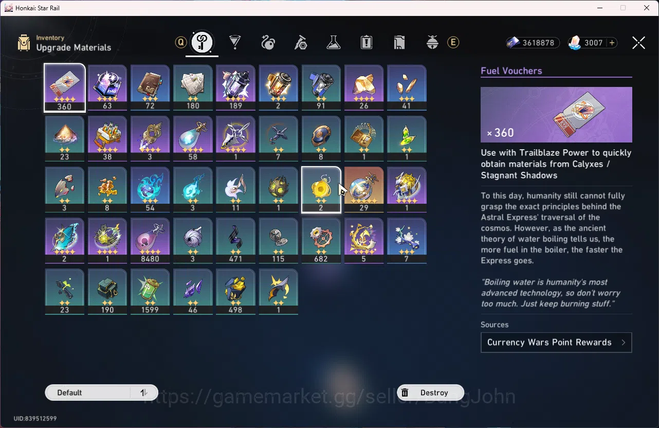 Honkai Star Rail Accounts Asia | TL 69 | 8 Limit | Phainon | Cerydra | Sunda image 4