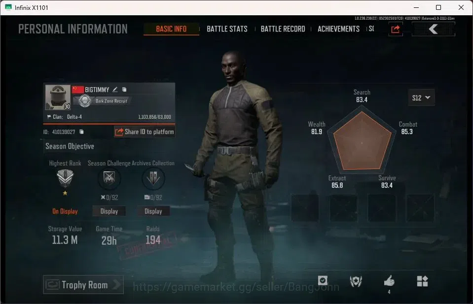 Arena Breakout Accounts Mobile | LV 30 | SV 11.3 M | CV 4.8 M | Edelweiss image 1