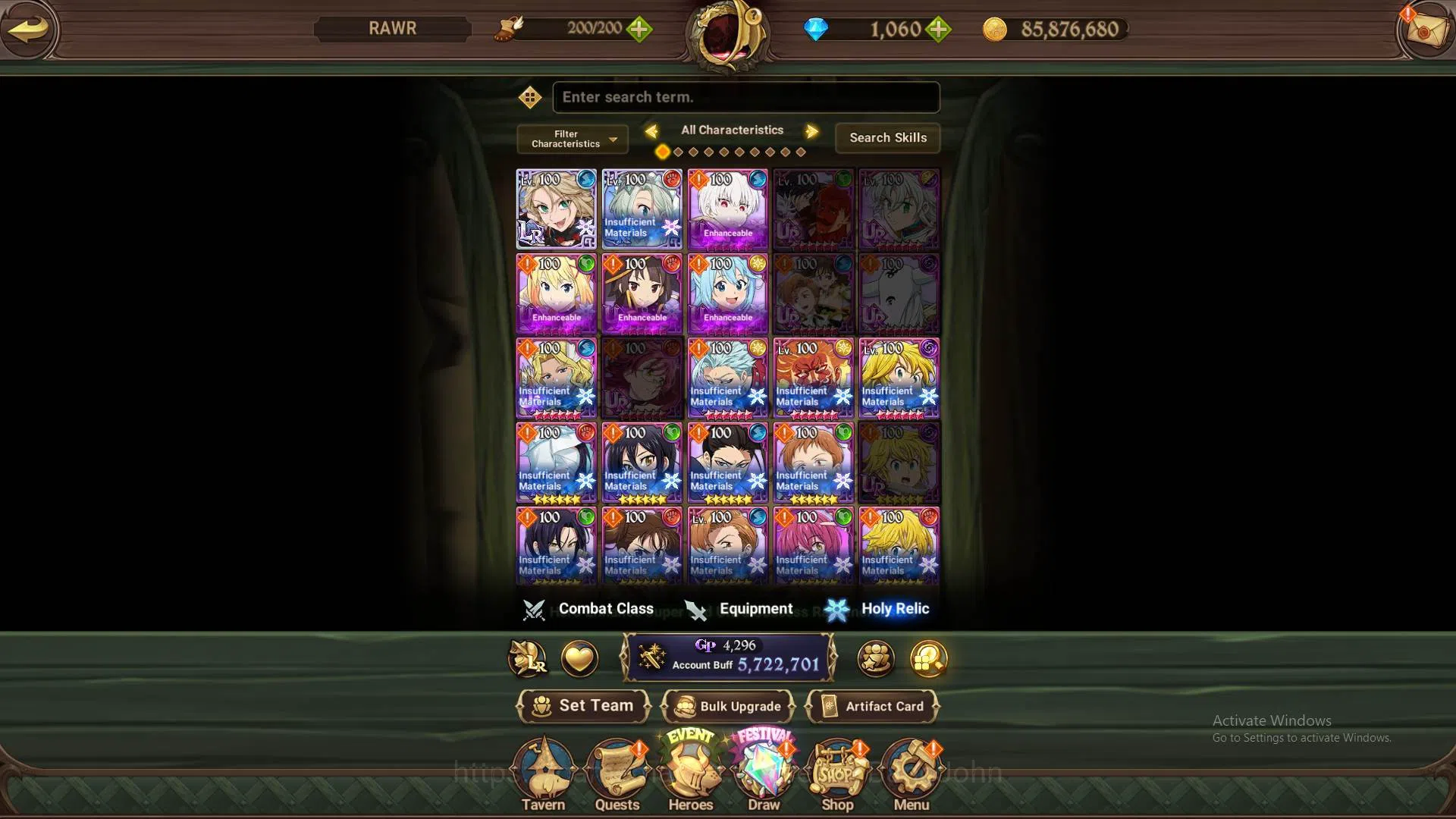The Seven Deadly Sins: Grand Cross Accounts Global|5,7M CC|1055 DM|2 LR+9 UR+Collab Full Konos image 10