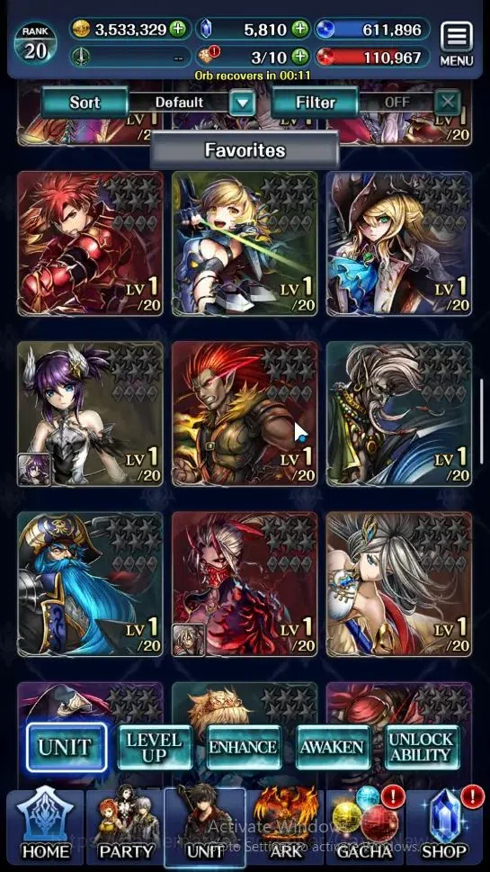 Last Cloudia Accounts Mid‑Game GLOBAL|Rank 20|Colab BraveFrontier(Tilith,FG Vargas,Oracle)+(SM Sera,DG Jade,Telestio,Etc)|3 3