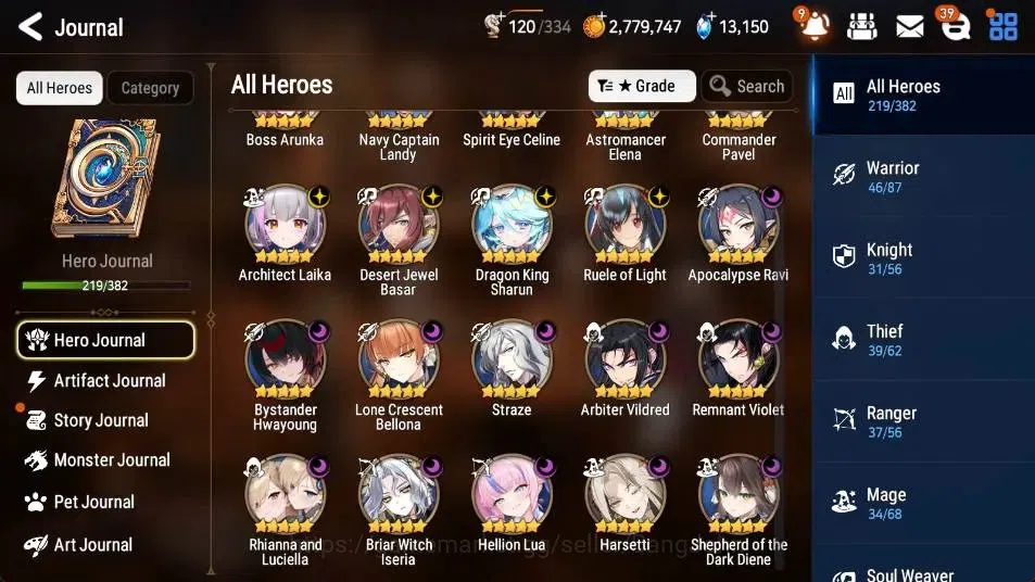 Epic Seven Accounts High-End ASIA | End Game | 20 ML (SOTD Diane,Harsetti,RAL,Straze,RO Light,BArunka) | SS 13.1K | Stigma 4