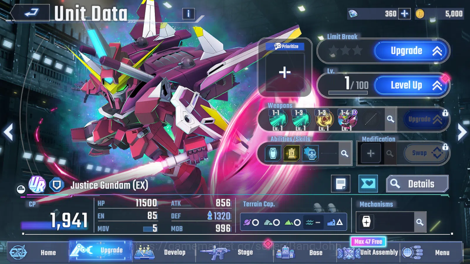 SD Gundam G Generation ETERNAL Accounts [GLOBAL] Rank 1 Starter | 7 Unit UR | 8 Pilot UR | image 14
