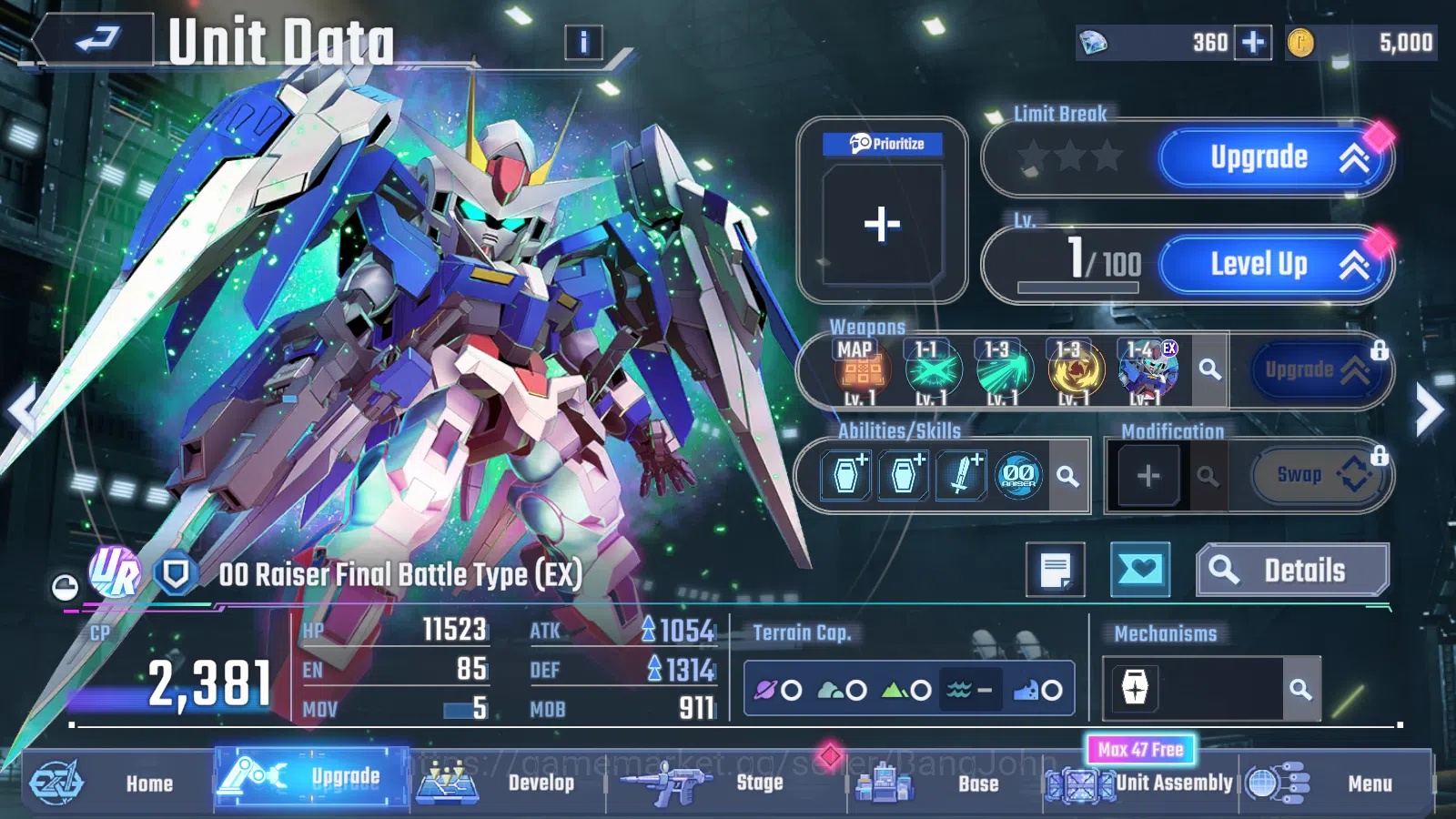 SD Gundam G Generation ETERNAL Accounts [GLOBAL] Rank 1 Starter | 7 Unit UR | 8 Pilot UR | image 15