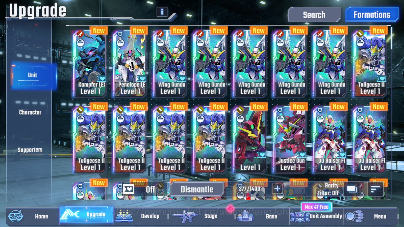 SD Gundam G Generation ETERNAL Accounts [GLOBAL] Rank 1 Starter | 7 Unit UR | 8 Pilot UR | image 2