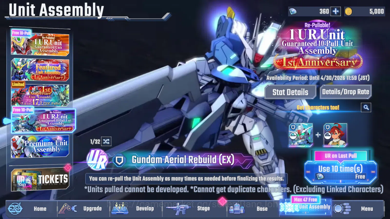 SD Gundam G Generation ETERNAL Accounts [GLOBAL] Rank 1 Starter | 7 Unit UR | 8 Pilot UR | image 8