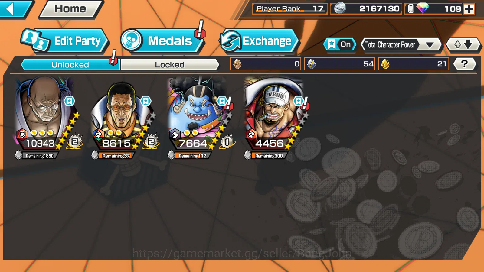 One Piece Bounty Rush Accounts GLOBAL | 3EX | 1MAX |  5elders Nusjuro,SK Borsalin image 5