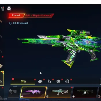 Blood Strike Accounts Collab Skin Asia|Eternal Galil Blight Embrance Lv2+Collab LS Mr Iguana,AOT M4A1 Battle Faith|4