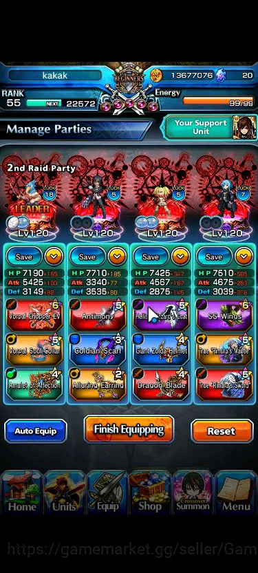 Grand Summoners Starter Global|Rank 55|9 Ascend+2 TW|Rimuru+TW,Shizu+TW,Ja image 1
