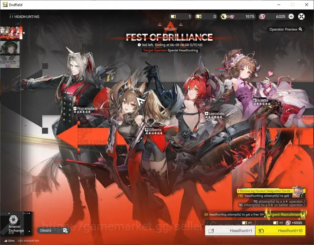 Arknights: Endfield Accounts ASIA|Lv60|9SSR(5Limited)+16(*6WEP)|[(Laeva,Rossi,Y image 18